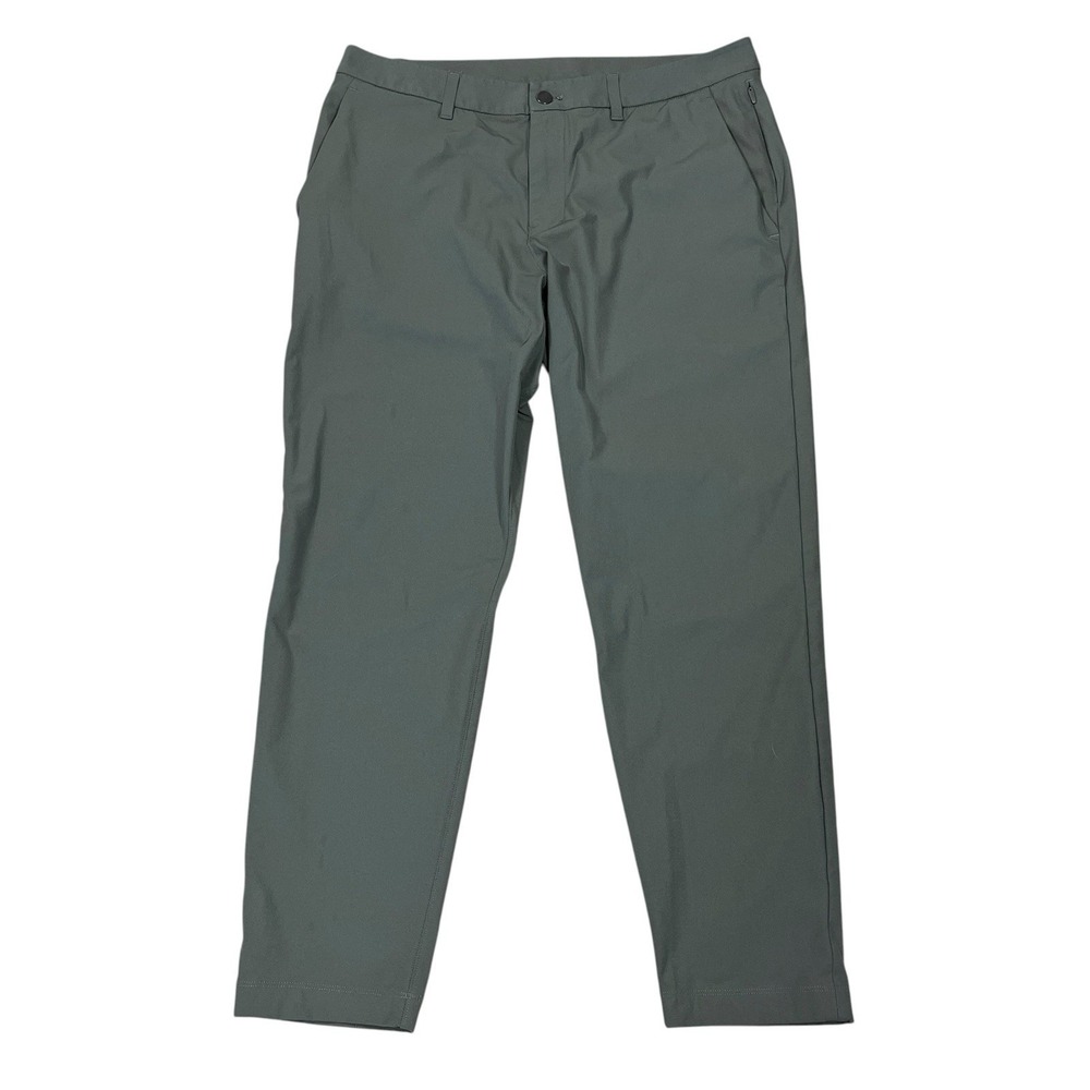 Lululemon ABC 5 Pocket Pants Mens 34x28 Green Warpstreme Performance Stretch